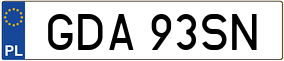 Trailer License Plate